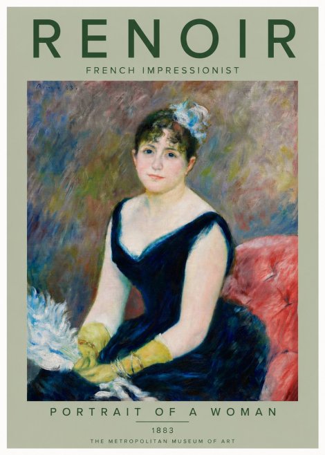 Renoir Portrait of a Woman No6 - Póster