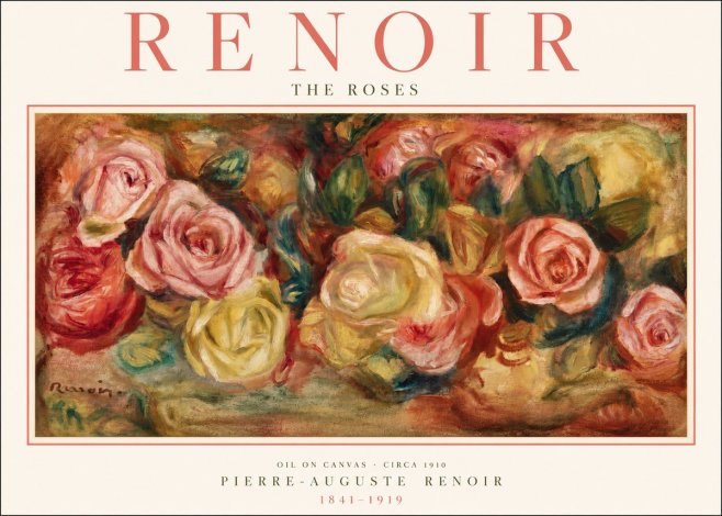 Renoir The Roses No2 - Póster