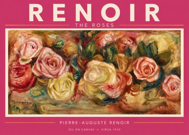 Renoir The Roses No3 - Póster