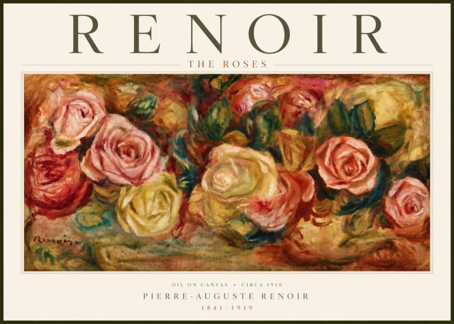 Renoir The Roses No5 - Póster
