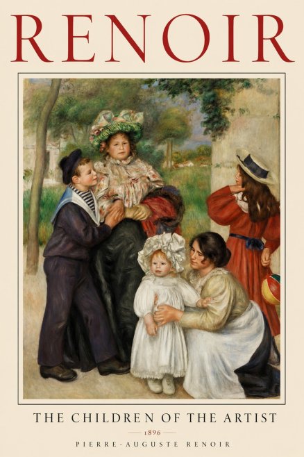 Renoir The Children of the Artist No1 - Póster