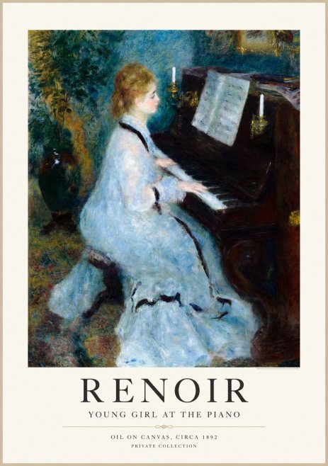 Renoir Young Girl at the Piano No1 - Póster