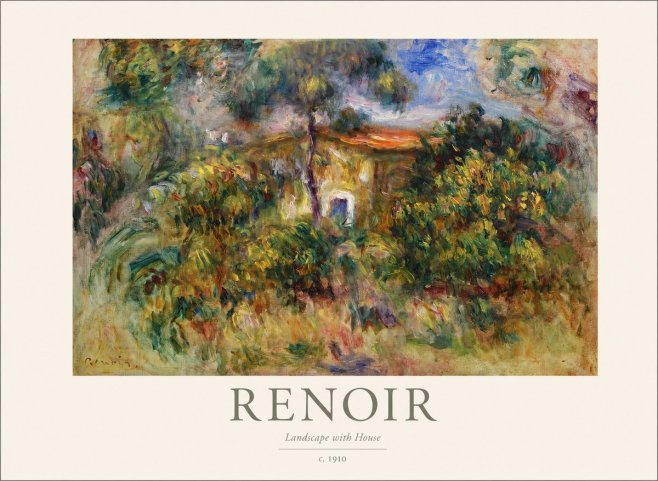 Renoir Landscape with House I No1 - Póster