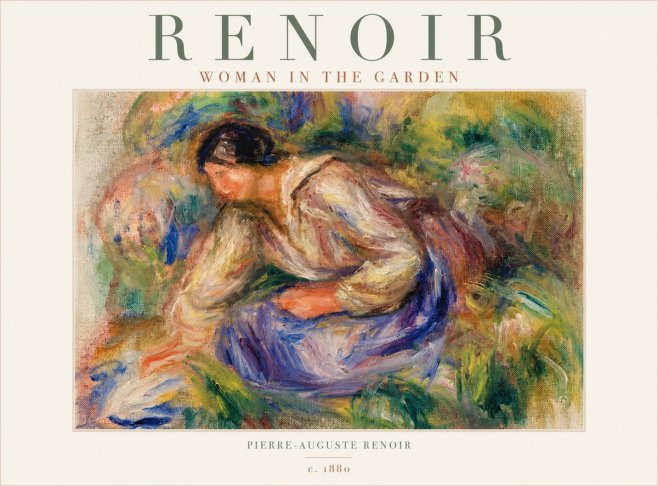 Renoir Woman in the Garden No3 - Póster