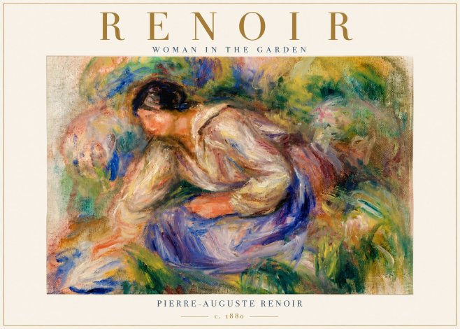 Renoir Woman in the Garden No6 - Póster