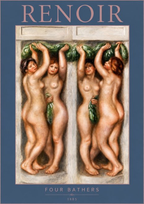 Renoir Four Bathers No3 - Póster
