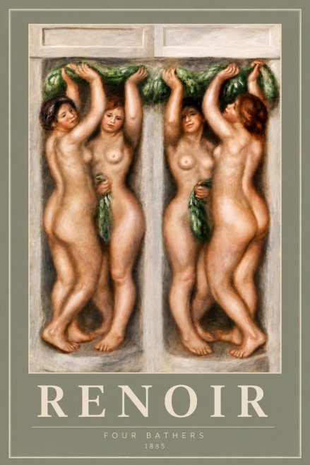 Renoir Four Bathers No6 - Póster