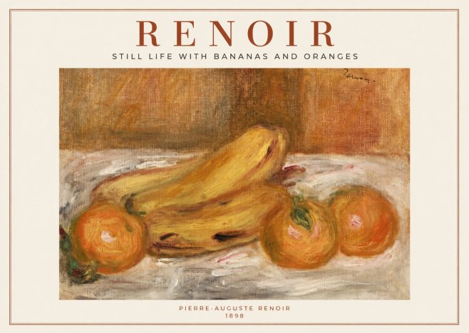 Renoir Still Life with Bananas and Oranges No1 - Póster