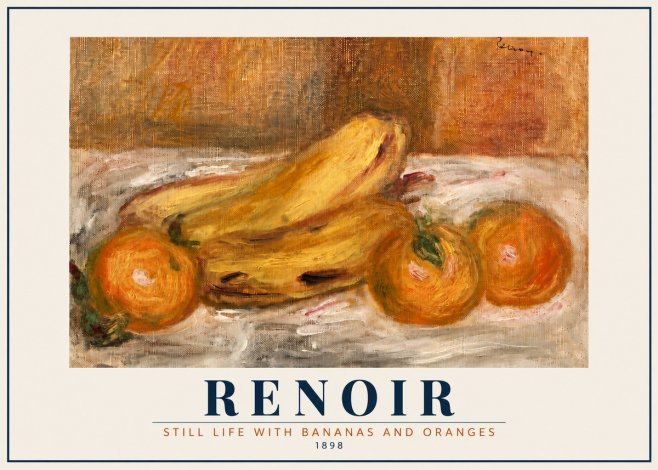 Renoir Still Life with Bananas and Oranges No5 - Póster