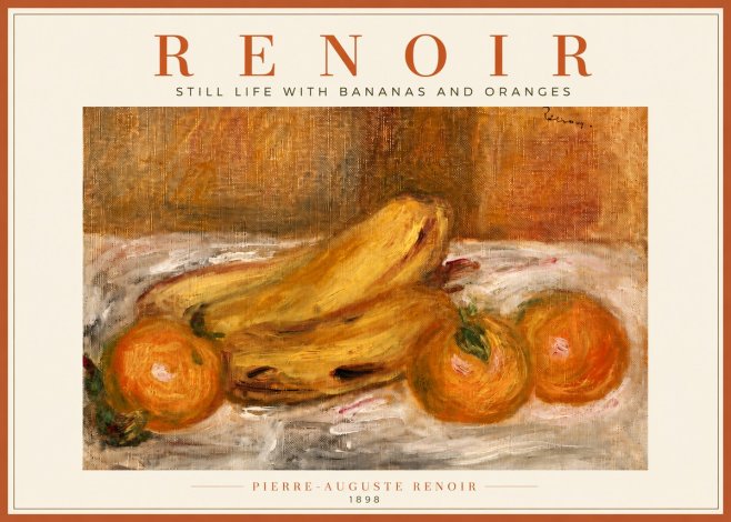 Renoir Still Life with Bananas and Oranges No6 - Póster