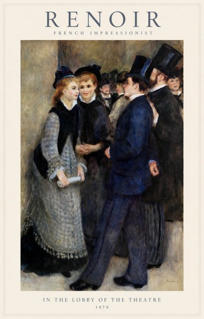 Renoir In the Lobby of the Theatre No1 - Póster