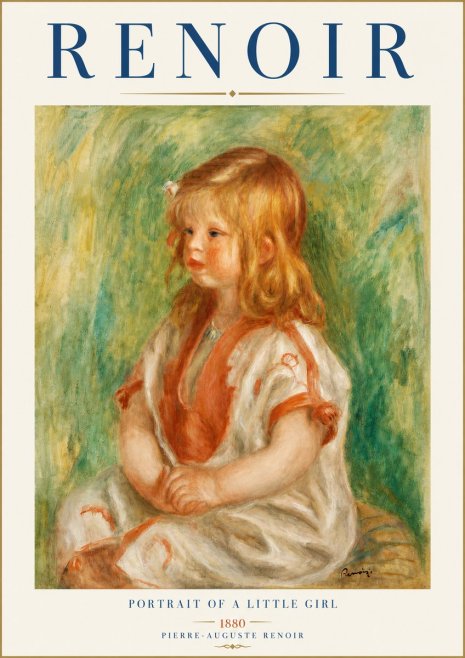 Renoir Portrait of a Little Girl No3 - Póster