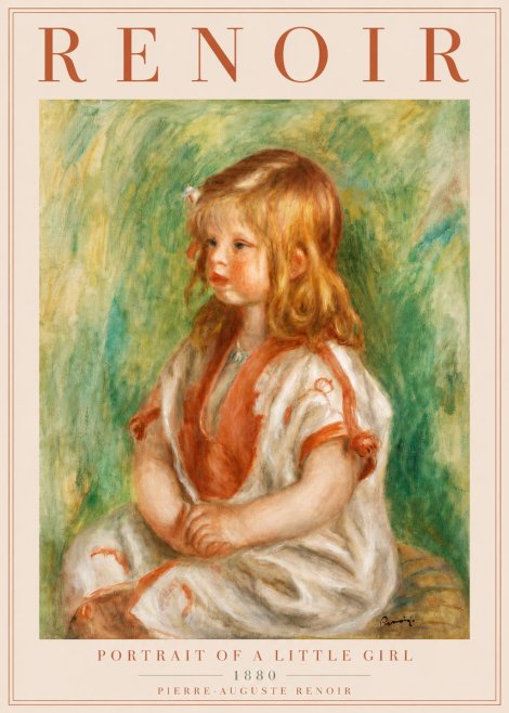 Renoir Portrait of a Little Girl No4 - Póster