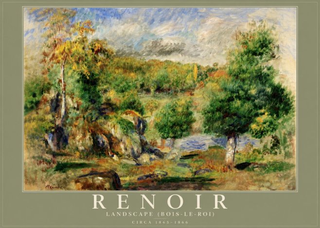 Renoir Landscape (Bois-le-roi) No2 - Póster