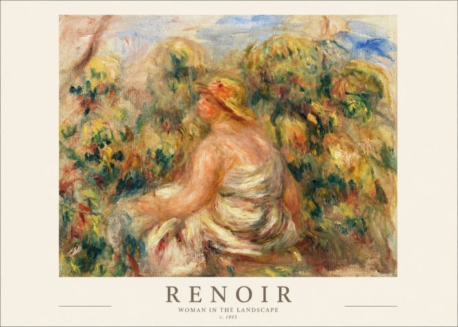 Renoir Woman in a Garden (Study) No2 - Póster