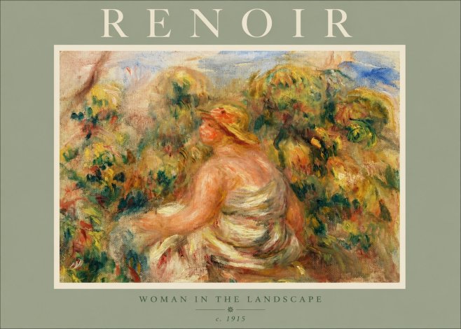 Renoir Woman in a Garden (Study) No3 - Póster