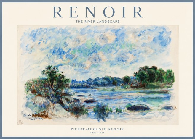 Renoir The River Landscape No3 - Póster