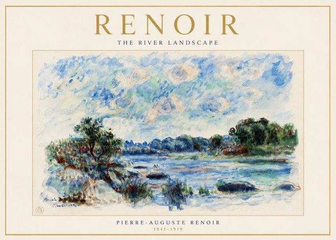 Renoir The River Landscape No4 - Póster