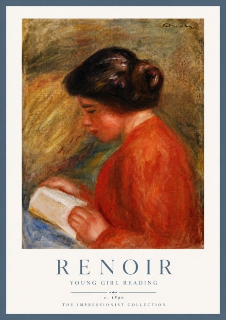 Renoir Young Girl Reading I No5 - Póster