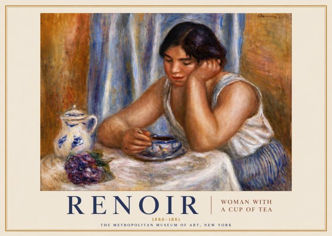 Renoir Woman with a Cup of Tea No6 - Póster