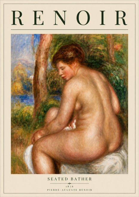 Renoir Seated Bather No6 - Póster
