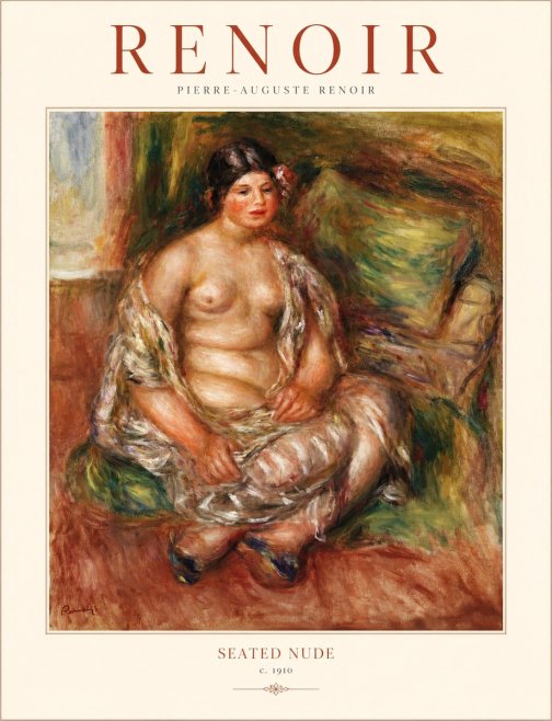 Renoir Seated Nude No1 - Póster