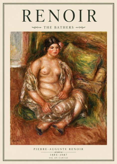 Renoir Seated Nude No4 - Póster