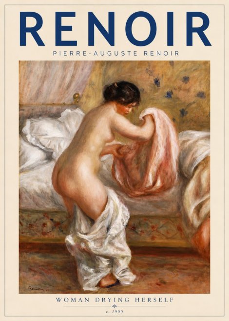 Renoir Woman Drying Herself No3 - Póster