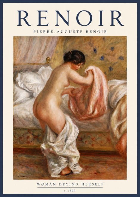 Renoir Woman Drying Herself No6 - Póster