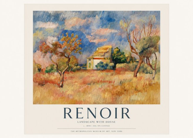 Renoir Landscape with House III No1 - Póster