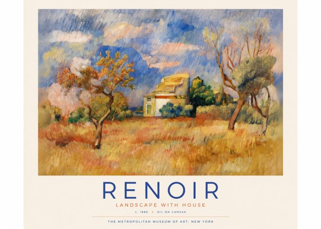 Renoir Landscape with House III No4 - Póster