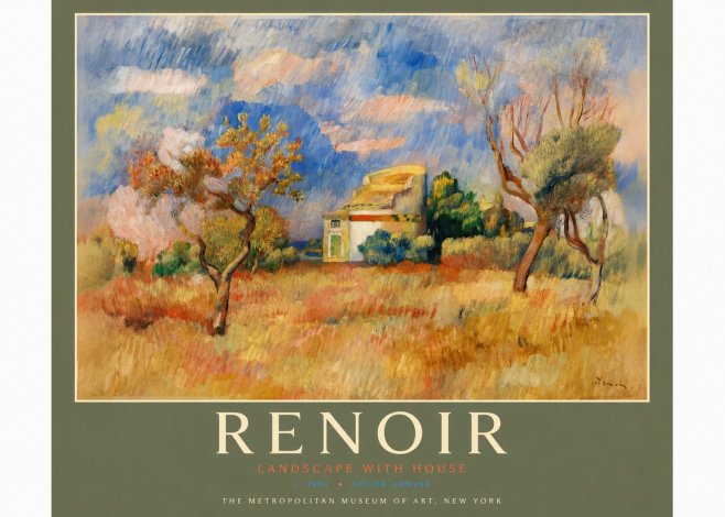 Renoir Landscape with House III No5 - Póster