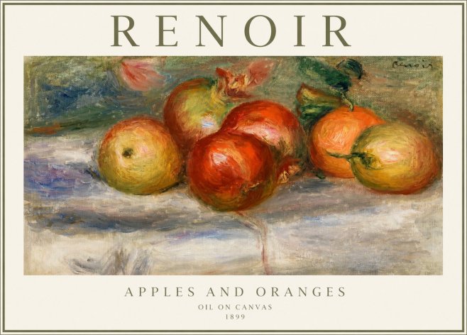 Renoir Apples and Oranges No1 - Póster