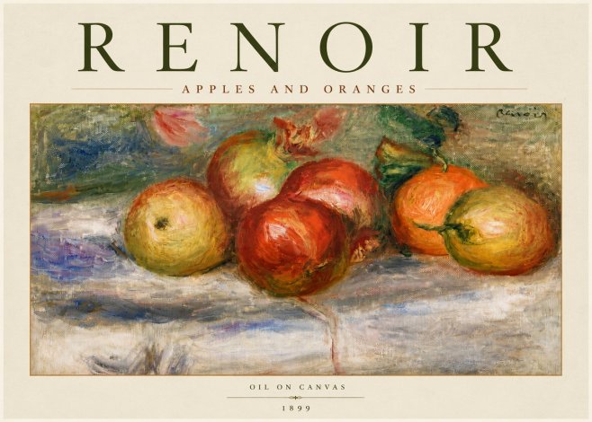Renoir Apples and Oranges No6 - Póster