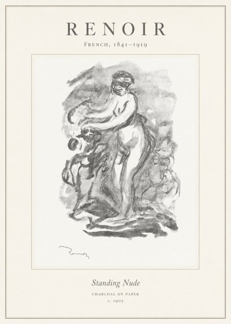 Renoir Standing Nude No1 - Póster