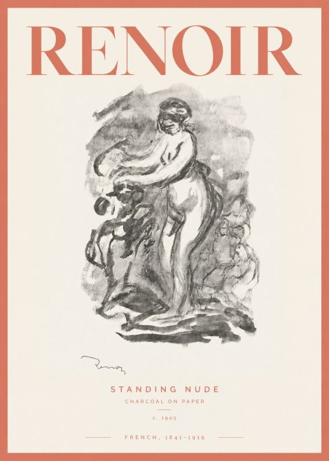 Renoir Standing Nude No2 - Póster