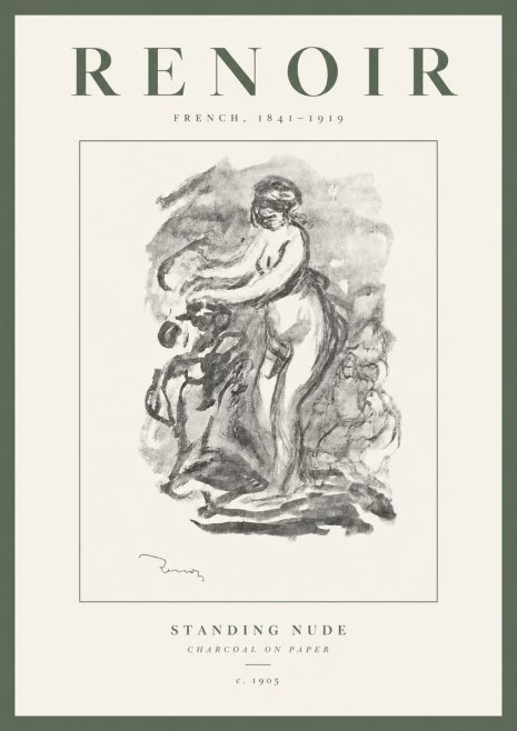 Renoir Standing Nude No3 - Póster