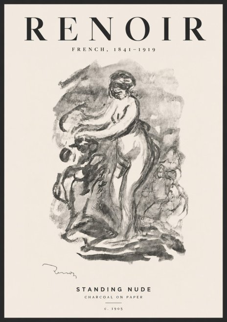 Renoir Standing Nude No4 - Póster
