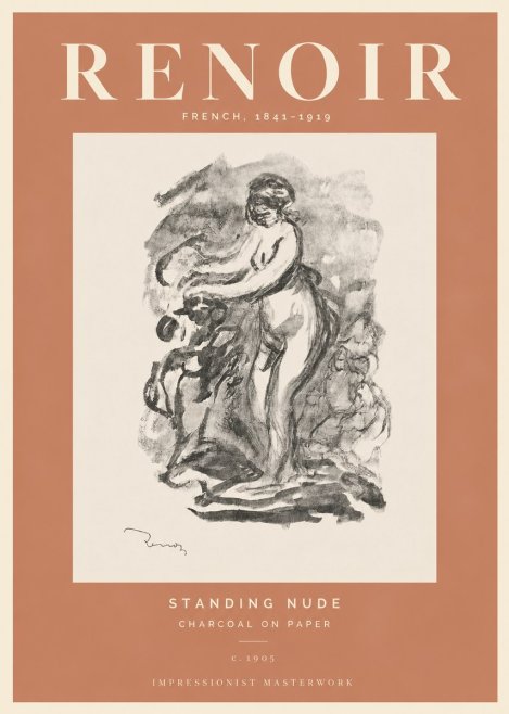 Renoir Standing Nude No5 - Póster
