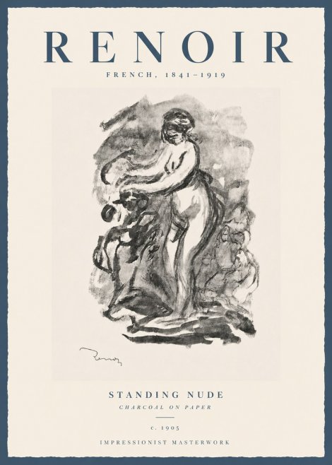 Renoir Standing Nude No6 - Póster