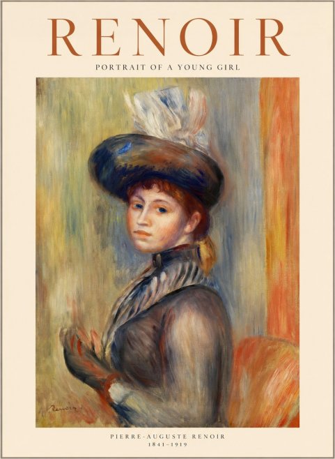 Renoir Portrait of a Young Girl IV No1 - Póster