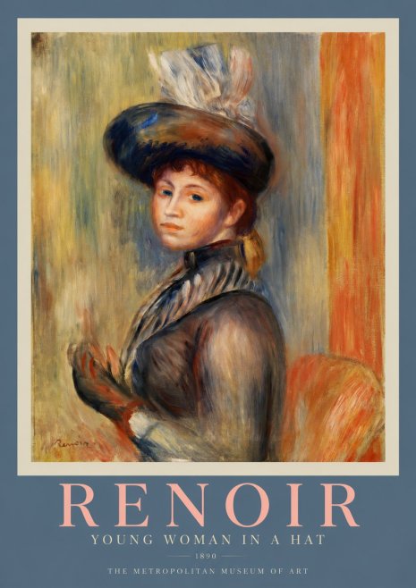 Renoir Portrait of a Young Girl IV No2 - Póster