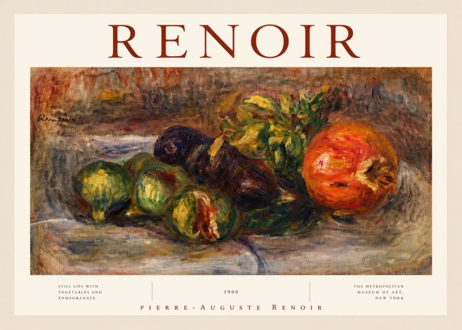 Renoir Still Life with Fruits and Vegetables No3 - Póster