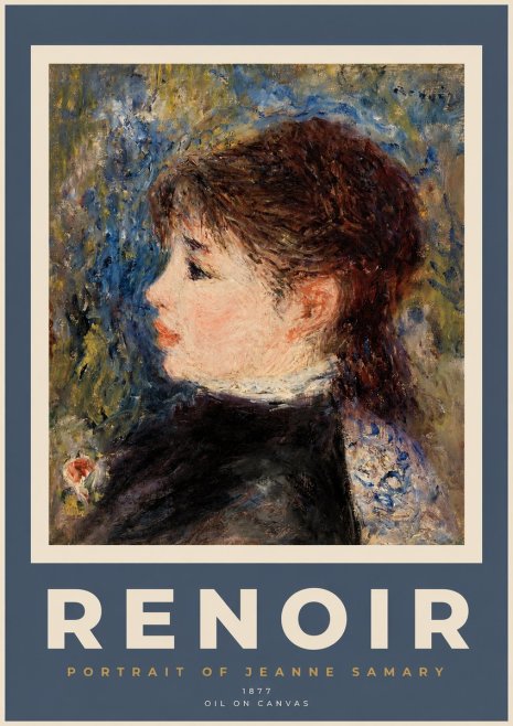 Renoir Portrait of a Young Woman II No2 - Póster
