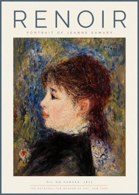 Renoir Portrait of a Young Woman II No3 - Póster