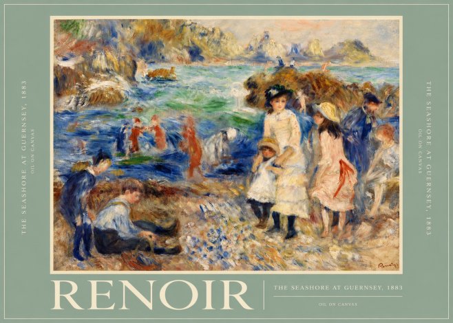 Renoir The Seashore at Guernsey No3 - Póster