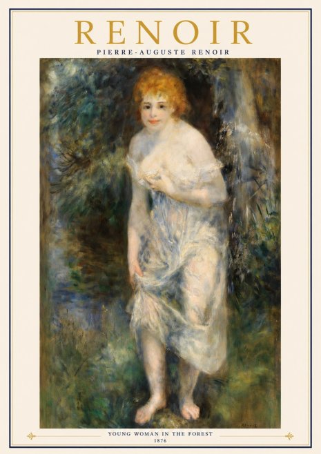 Renoir Young Woman in the Forest No2 - Póster