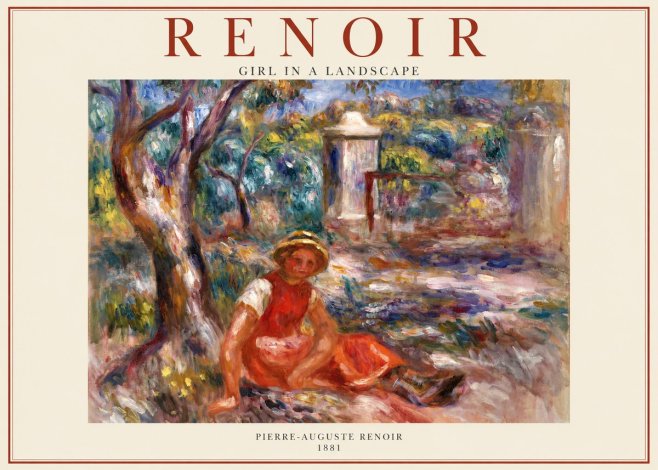 Renoir Girl in a Landscape No1 - Póster