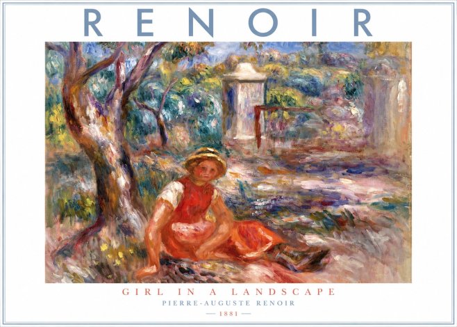 Renoir Girl in a Landscape No2 - Póster