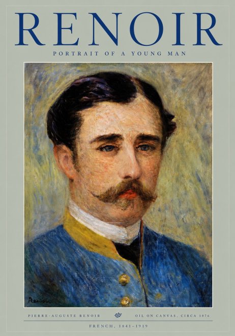 Renoir Portrait of a Young Officer No3 - Póster
